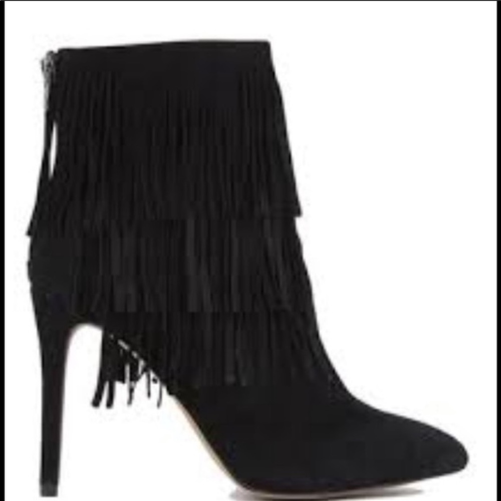 Steve Madden Suede Fringe Booties - Picture 3 of 4